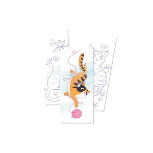 Set De Colorat Semne De Carte Graffy Bookmark Cats Avenue Mandarine GY100C - Img 4