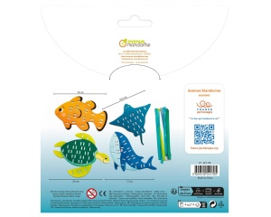 Set de tesut cu panglici animale marine Filanimo Mandarine KC170C