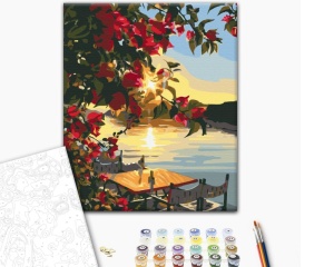 Set pictura pe numere Apus la ponton BS33211