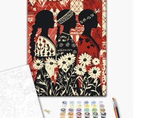 Set pictura pe numere Armonie inflorita 54378