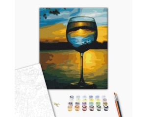 Set Pictura pe Numere Model Pahar de Vin BS35810
