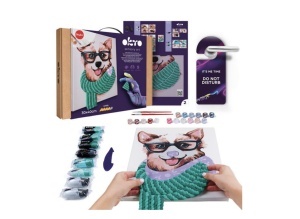 Set Pictura si Modelare 3D cu Argila Usoara 30x40cm Fashion Okto 30011
