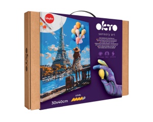 Set Pictura si Modelare 3D cu Argila Usoara 30x40 cm Paris Okto 30013