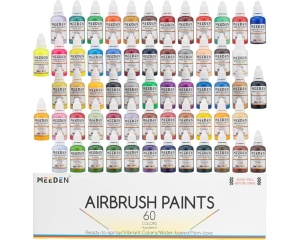 Set profesional 60 culori pentru aerografiere MEEDEN, 30 ml, cod PTA-1050