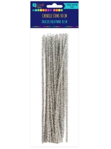 Set sarma plusata argintie 0,4 x 30 cm, 25 buc. DP Craft KSDR-031