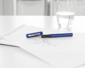 Set Stilou cu 6 Rezerve Cerneala Royal Blue Faber Castell