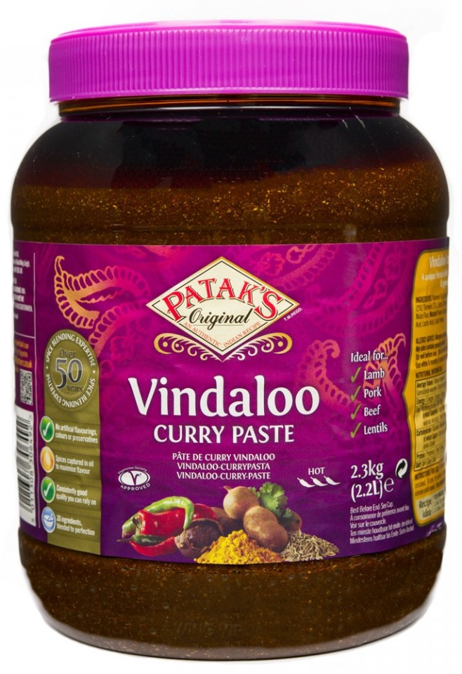 PATAKS Vindaloo Spice Paste Hot Pasta pentru Curry Vindaloo 23kg