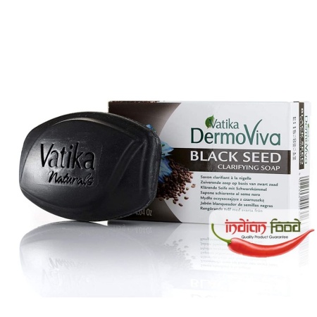 VATIKA Natural Black Seed Soap Sapun Purificator de Seminte Negre Musetel Rodie 100g - Img 2