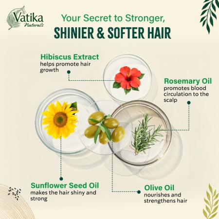 Vatika Naturals Hibiscus Olive Ritual Hair Oil 100ml - Img 2