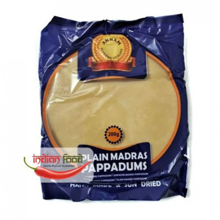 Annam Plain Papadam (Papadam Indian Simplu) 150g