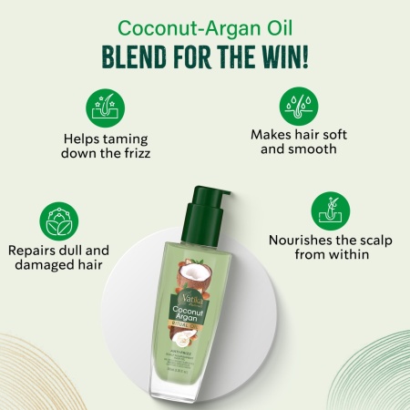 Vatika Naturals Coconut Argan Ritual Hair Oil 100ml - Img 3