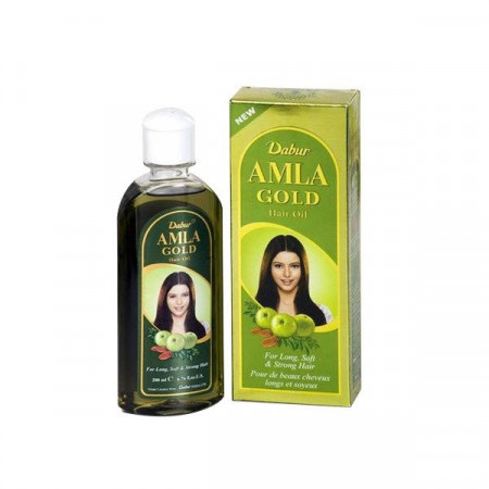 DABUR Amla Gold Hair Oil (Ulei de Amla Gold Migdale + Henna) 300ml