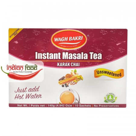 Wagh Bakri Instant Tea Masala Un Sweetened (Ceai Instant Indian Condimentat Masala Neindulcit) 140g