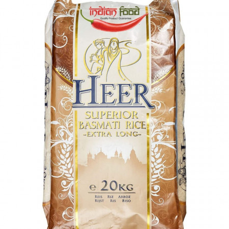 Heer Superior Basmati Rice Extra Long (Orez Basmati Bob Lung) 20kg