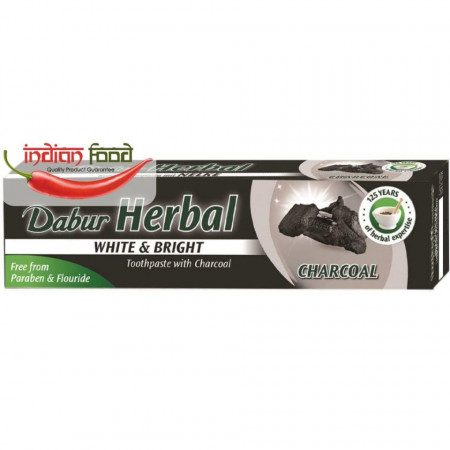DABUR Herbal Toothpaste Charcoal (Pasta de Dinti cu Carbune Activ Ghimbir+Piper lung+Piper negru) 100ml