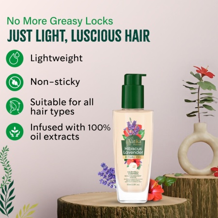 Vatika Naturals Hibiscus Lavender Ritual Ulei de Par 100ml - Img 4