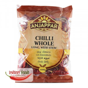 Anjappar Dried Red Chilli Whole - 100g