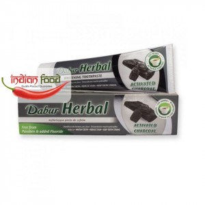 DABUR Toothpaste Charcoal Pasta de Dinti cu Carbune Activ GhimbirPiper lungPiper negru 100ml - Img 2