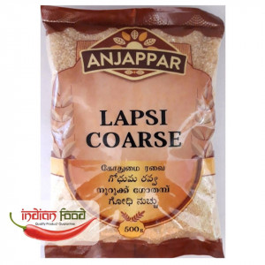 Anjappar Cracked Wheat Lapsi Coarse (Grau Zdrobit Indian) 500g