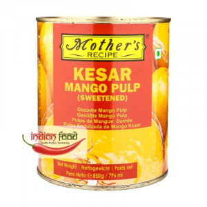 Mother's Recipe Mango Pulp Kesar (Nectar de Mango Kesar Indulcit) 850g