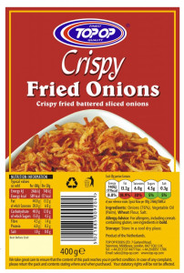 TOPOP Crispy Fried Onions Ceapa Crocanta 400g - Img 1