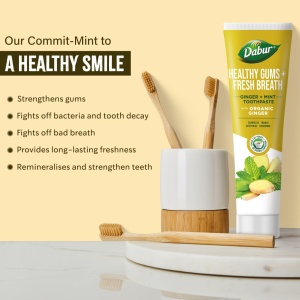 Dabur Organic Ginger & Mint Toothpaste - 100 ml - Img 3