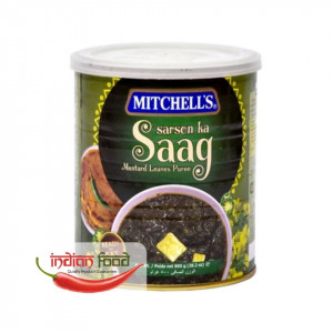 Mitchell's Canned Sarson ka Saag (Frunze de Mustar in Curry Conservate) 800g