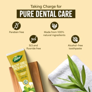Dabur Organic Ginger & Mint Toothpaste - 100 ml - Img 4