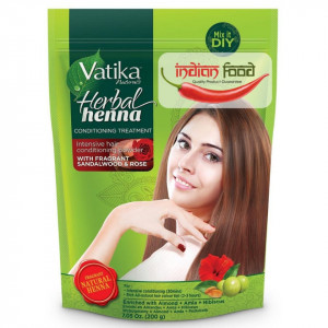 VATIKA Natural Herbal Henna Powder Sandalwood and Rose Henna Naturala Pudra cu Aroma de Santal si Trandafir 200g