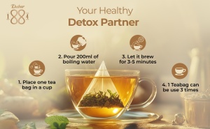 Dabur 1884 De Stress Herbal Tea Ceai din plante pentru reducerea stresului 54 g 20 pliculete - Img 2
