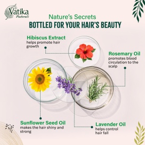 Vatika Naturals Hibiscus Lavender Ritual Ulei de Par 100ml - Img 2