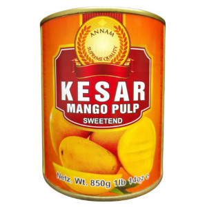 Annam Mango Pulp Kesar (Nectar de Mango Kesar Indulcit) 850g