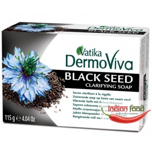 VATIKA Natural Black Seed Soap Sapun Purificator de Seminte Negre Musetel Rodie 100g
