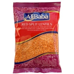 ALIBABA Lentils Red Split - Linte Rosie 500g