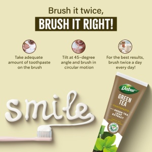 Dabur Organic Green Tea Toothpaste – 100ml - Img 5