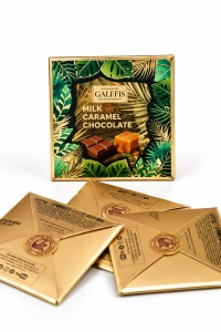 Mini delicii GALFFIS – ciocolată cu lapte și cremă de caramel, 20 g