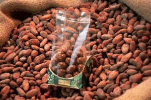 Draje lapte cu stafide – prezentare pe boabe de cacao