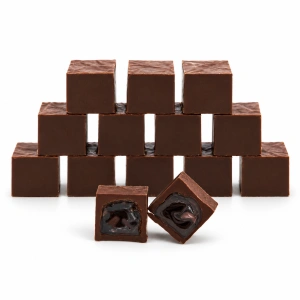 Fotografie de produs îmbunătățită: Praline neagra cu crema de capsuni – for HoReCa