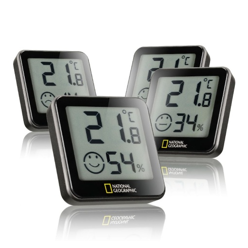 Set 4 statii meteo National Geographic Tempy 9070210, termometru, higrometru