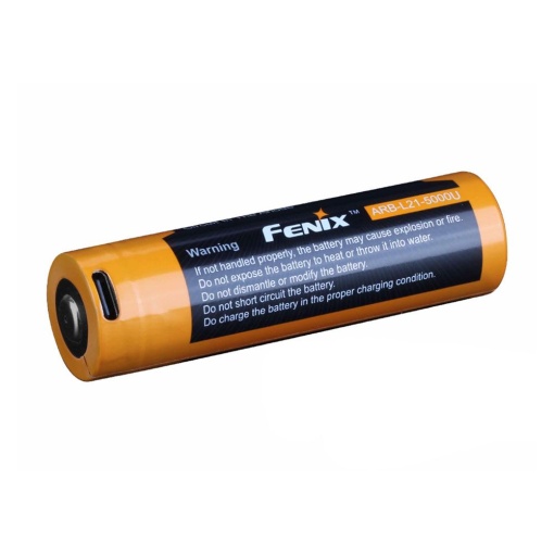 Acumulator Li-ion 21700 cu port Micro USB Fenix ARB-L 21-5000U, 5000 mAh
