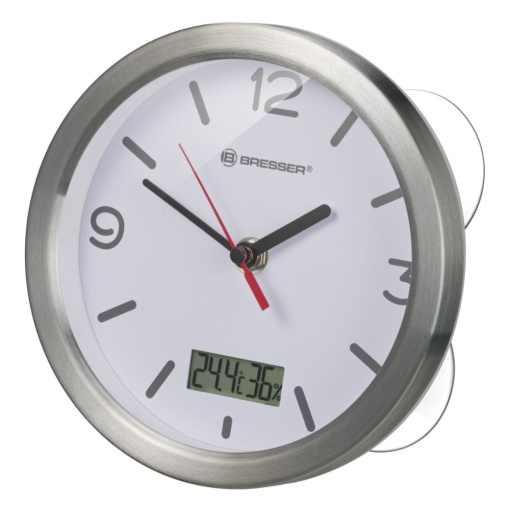 Ceas de perete Bresser MyTime 8020117, termometru, higrometru, alb