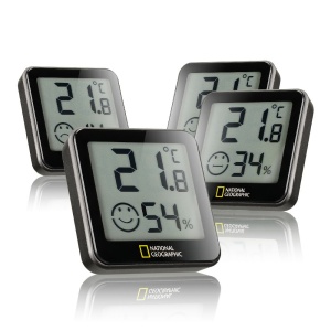Set 4 statii meteo National Geographic Tempy 9070210, termometru, higrometru - Img 1