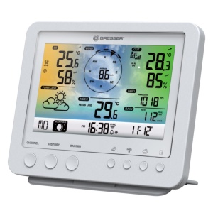 Statie meteo Bresser 7902581, termometru, higrometru, alarma, alb