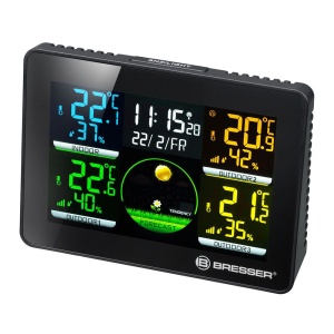 Statie meteo Bresser Quadro NLX 7000023, termometru, higrometru, 3 senzori externi - Img 2