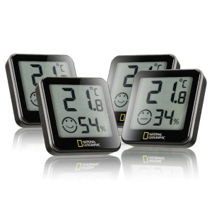 Set 4 statii meteo National Geographic Tempy 9070210, termometru, higrometru - Img 4