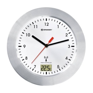 Ceas de perete cu termometru Bresser MyTime Bath RC 8020114