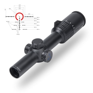 Luneta de arma Delta Hornet HD 1-6x24 D2BR SPF