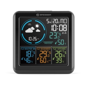 Statie meteo Bresser Quadro Individio 7000027, termometru, higrometru, barometru, alarma, 3 senzori externi - Img 2