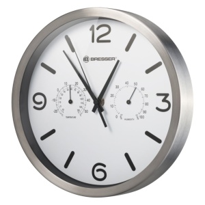 Ceas de perete Bresser MyTime 8020315GYE000, termometru, alb