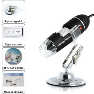 Microscop digital USB SS-MS03, 40-1000x, cu stand